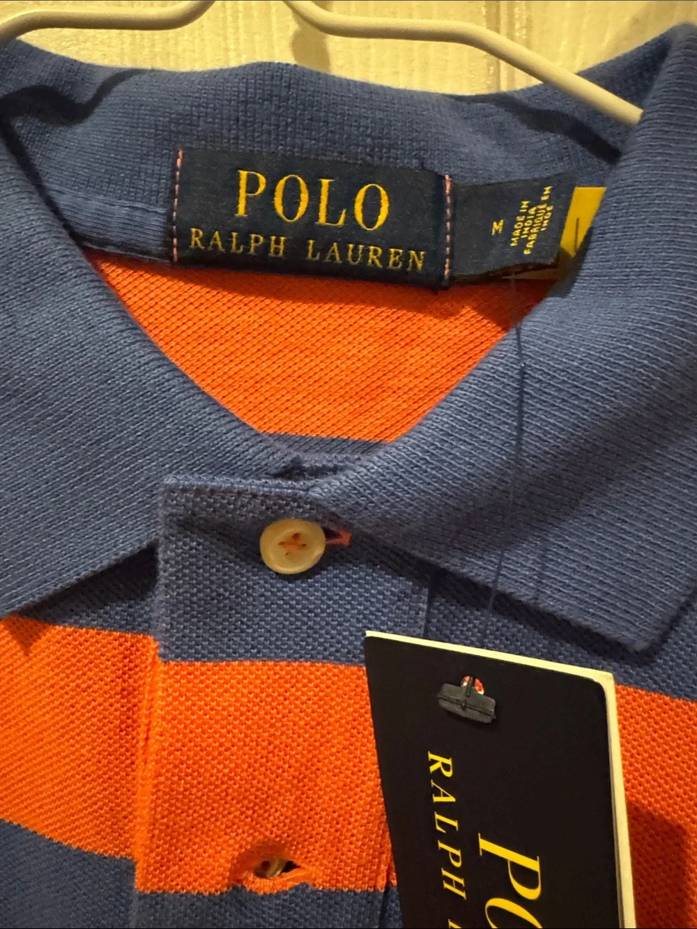 Polo by Ralph Lauren Men’s Striped Polo - Coral & Navy